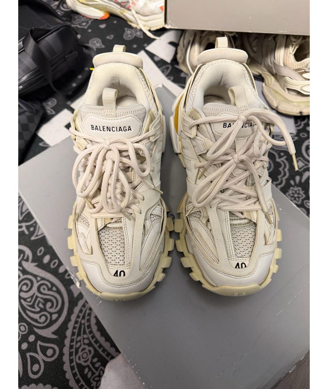BALENCIAGA Белые низкие кроссовки / кеды, фото 2