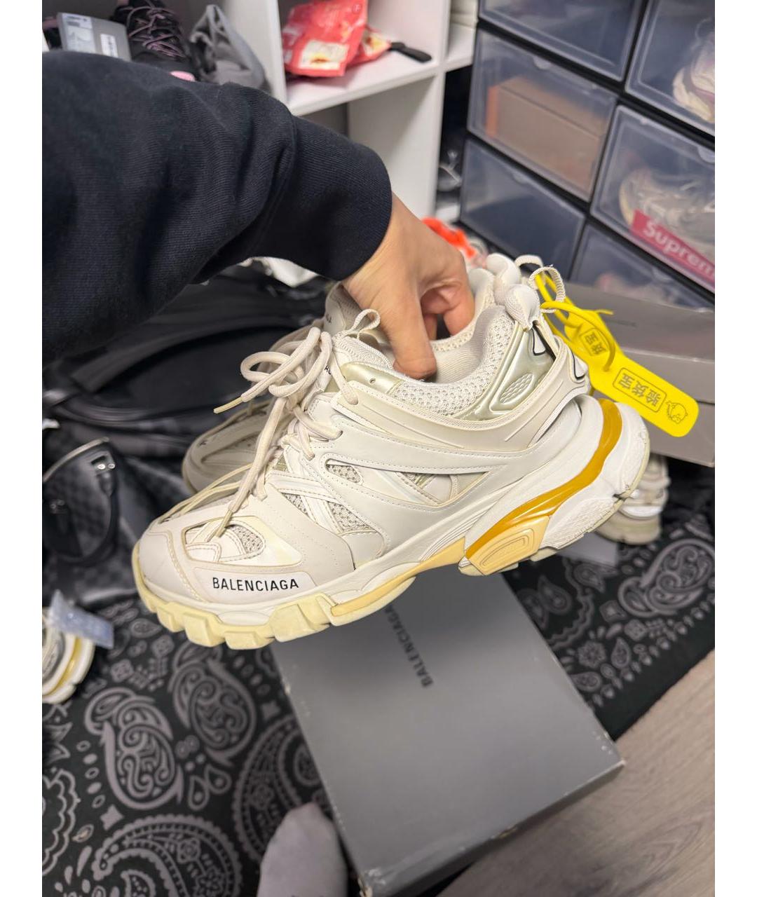 BALENCIAGA Белые низкие кроссовки / кеды, фото 6