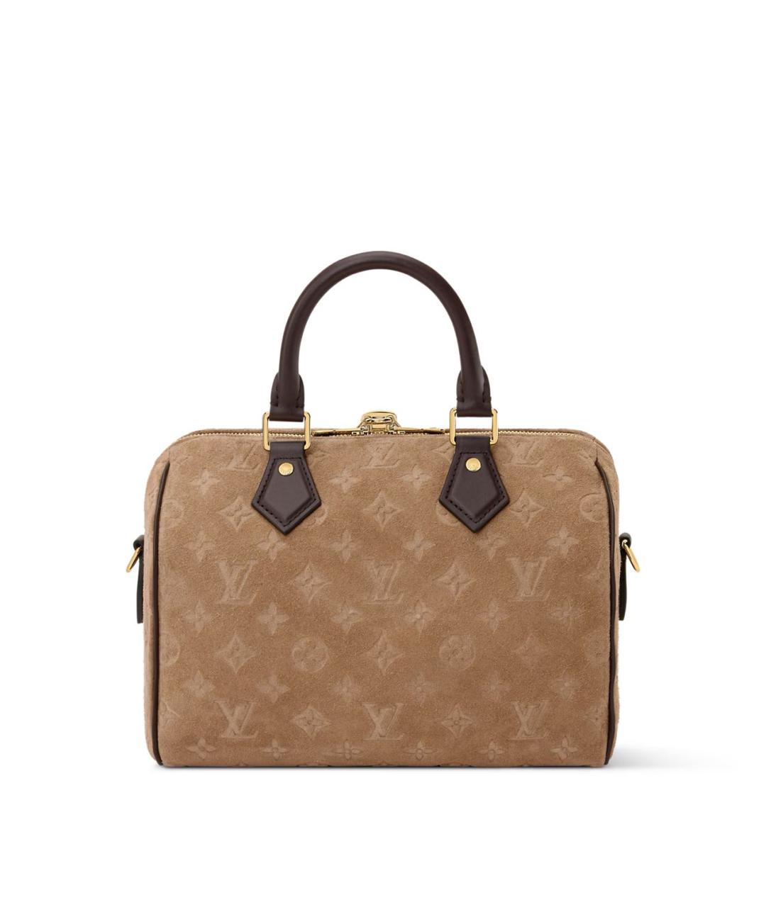 LOUIS VUITTON Бежевая замшевая сумка через плечо, фото 4