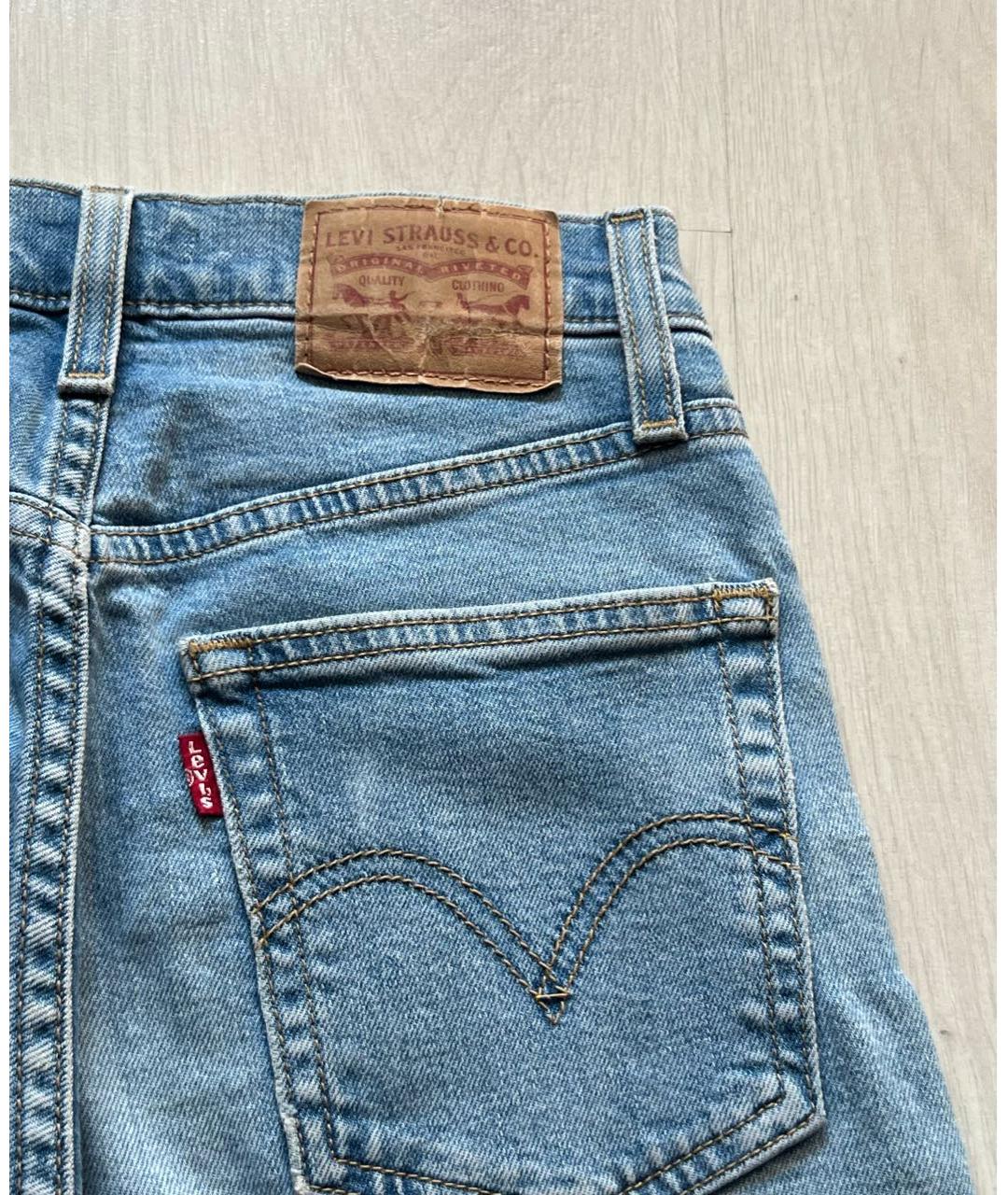 LEVI'S Голубые хлопковые джинсы слим, фото 5