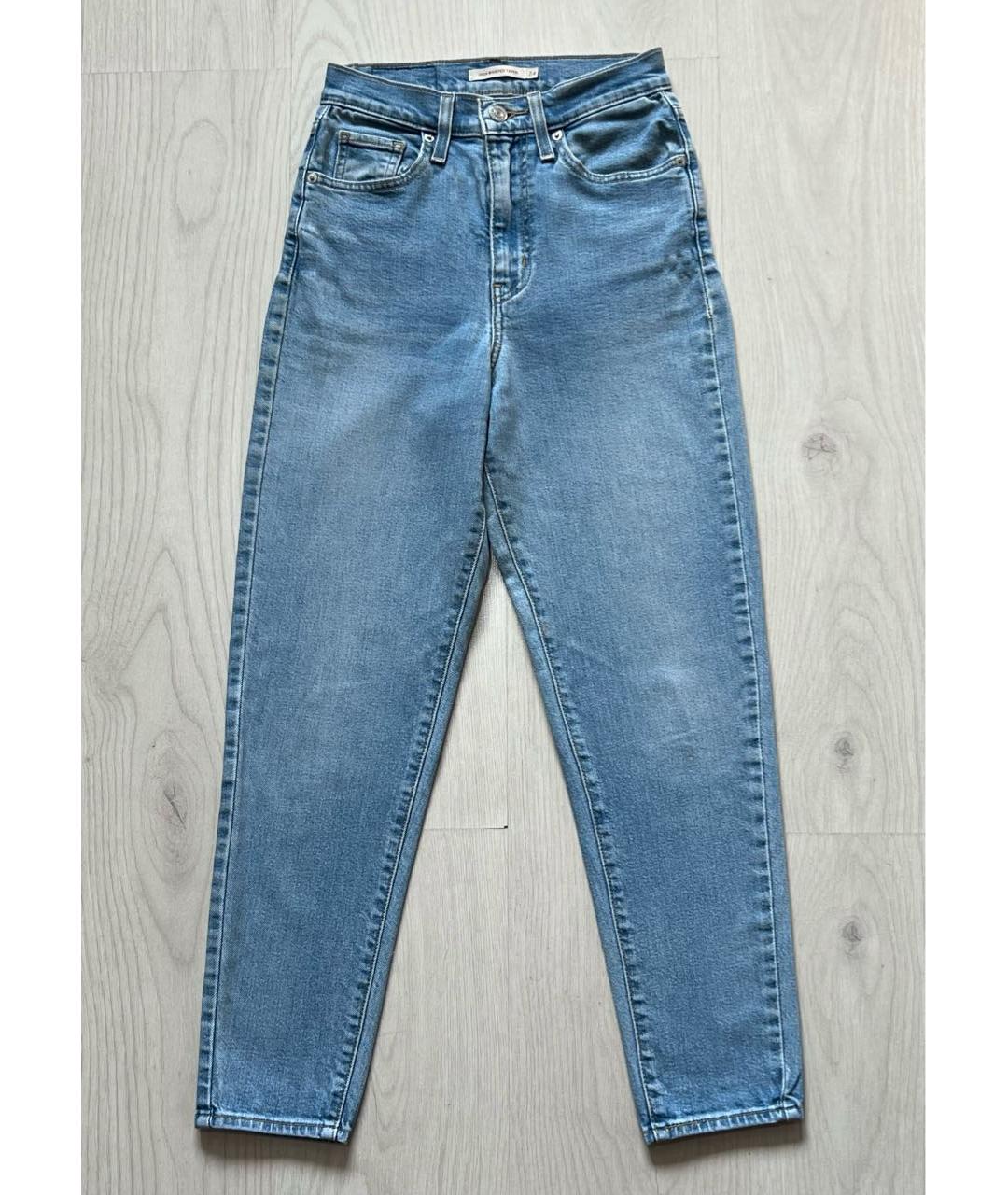 LEVI'S Голубые хлопковые джинсы слим, фото 8