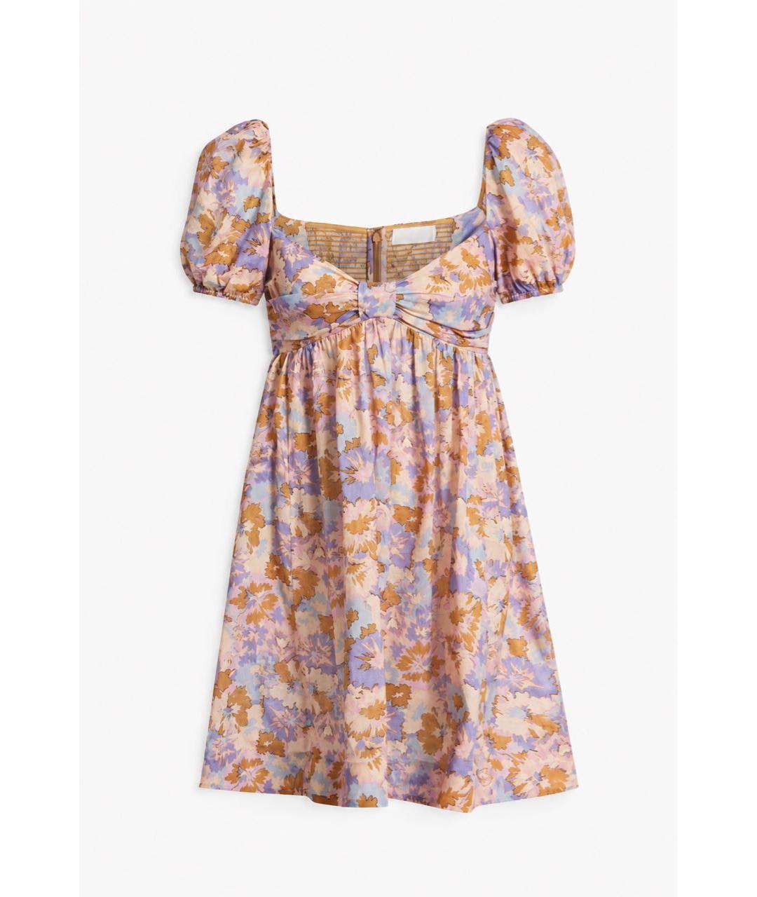 ZIMMERMANN Фиолетовое хлопковое повседневное платье, фото 8