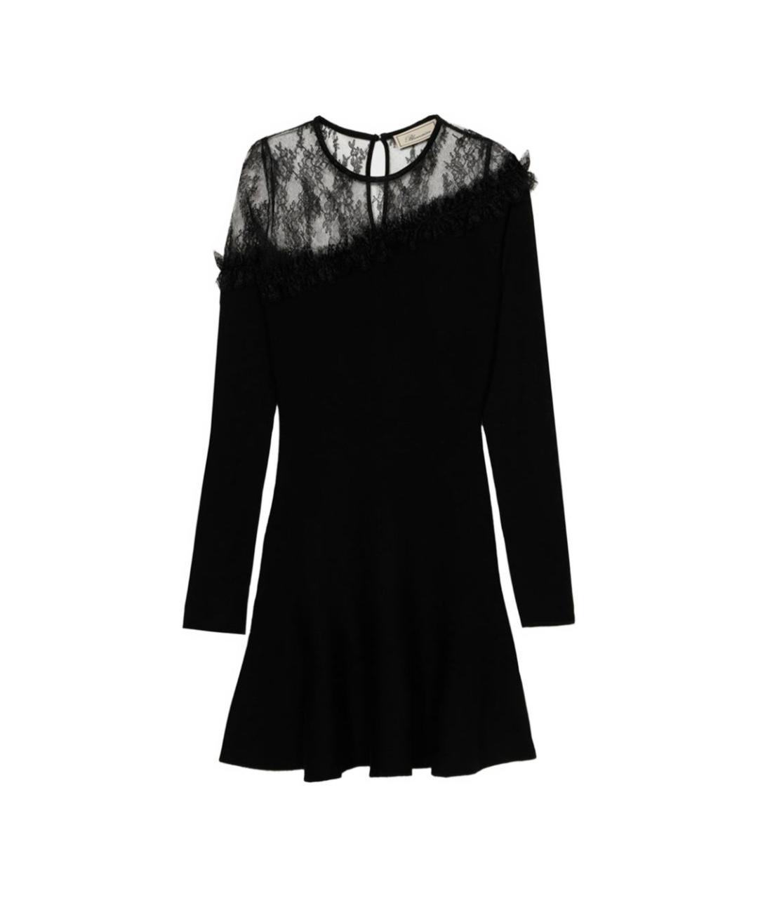 BLUMARINE Черное шерстяное повседневное платье, фото 1