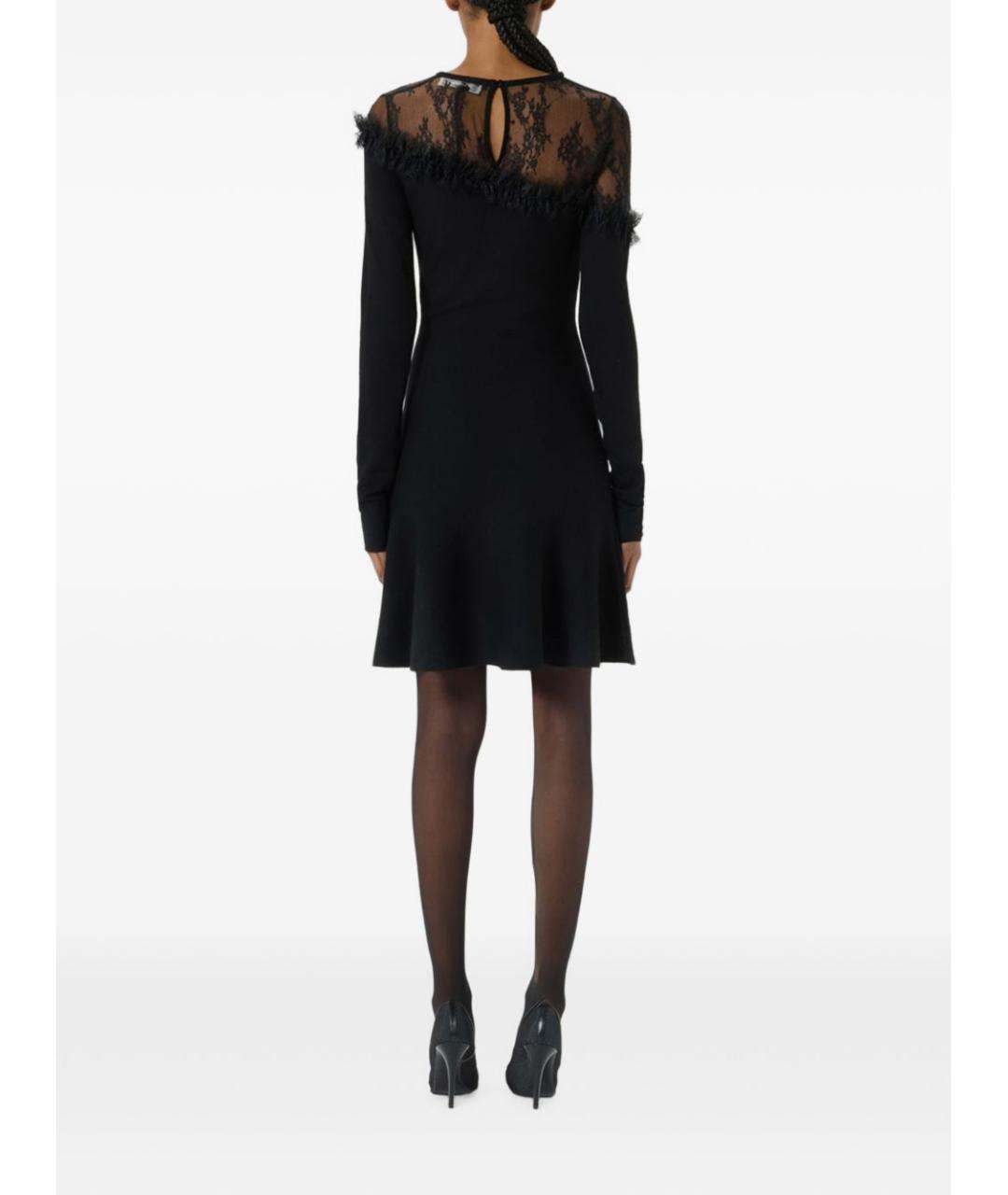 BLUMARINE Черное шерстяное повседневное платье, фото 4