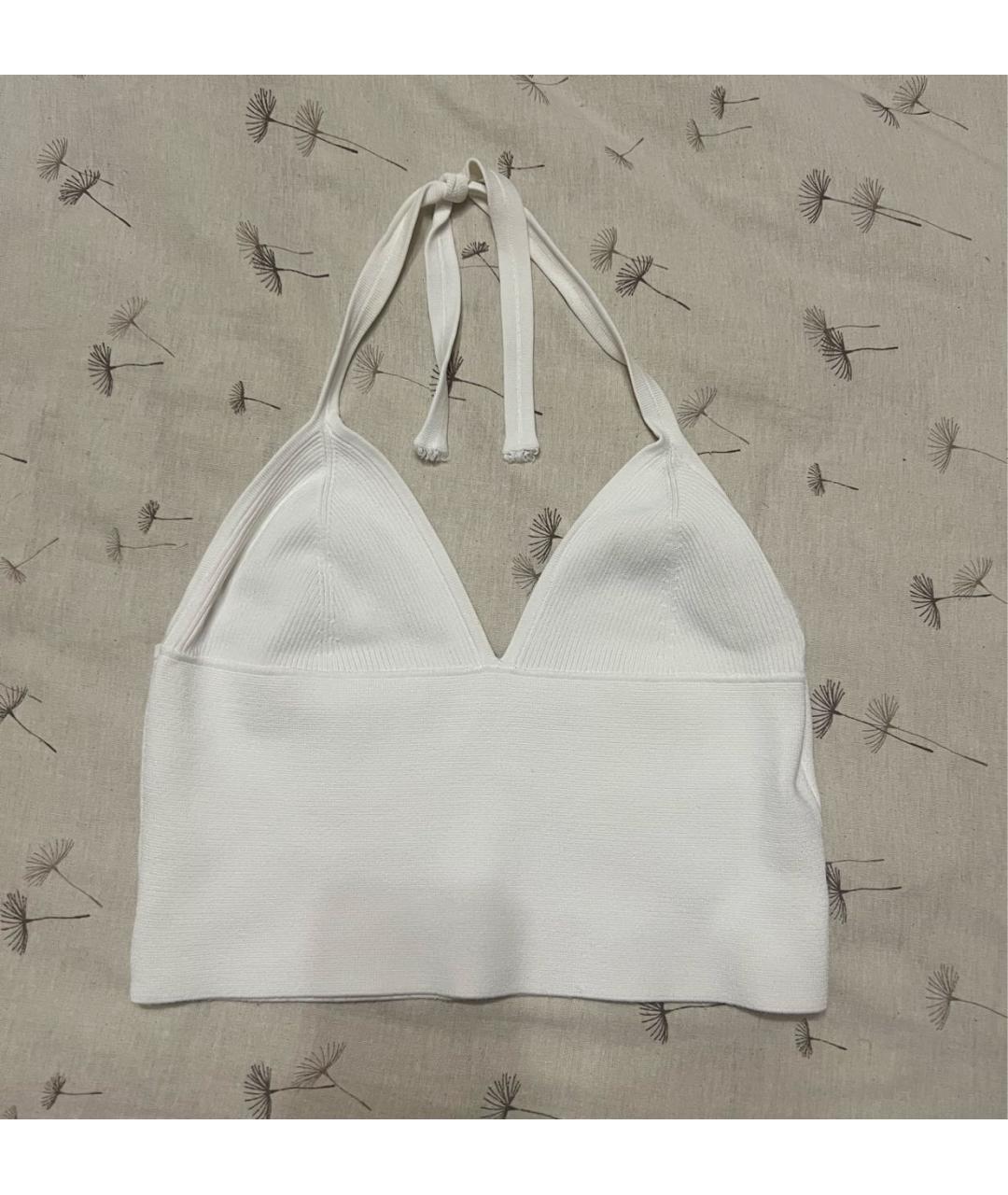 DION LEE Белая хлопковая майка, фото 4