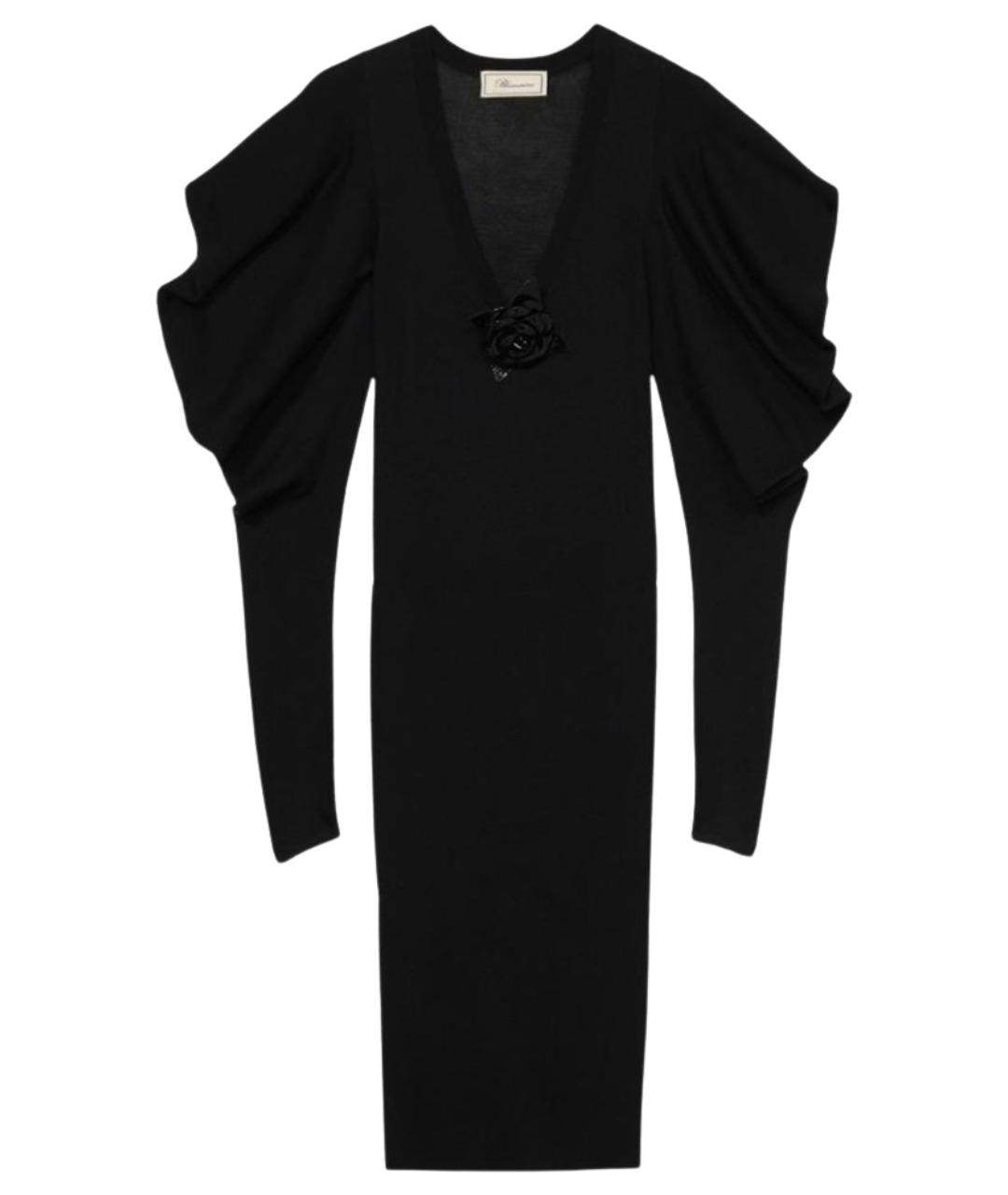 BLUMARINE Черное шерстяное коктейльное платье, фото 1