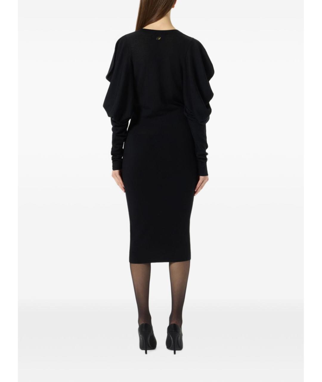 BLUMARINE Черное шерстяное коктейльное платье, фото 2