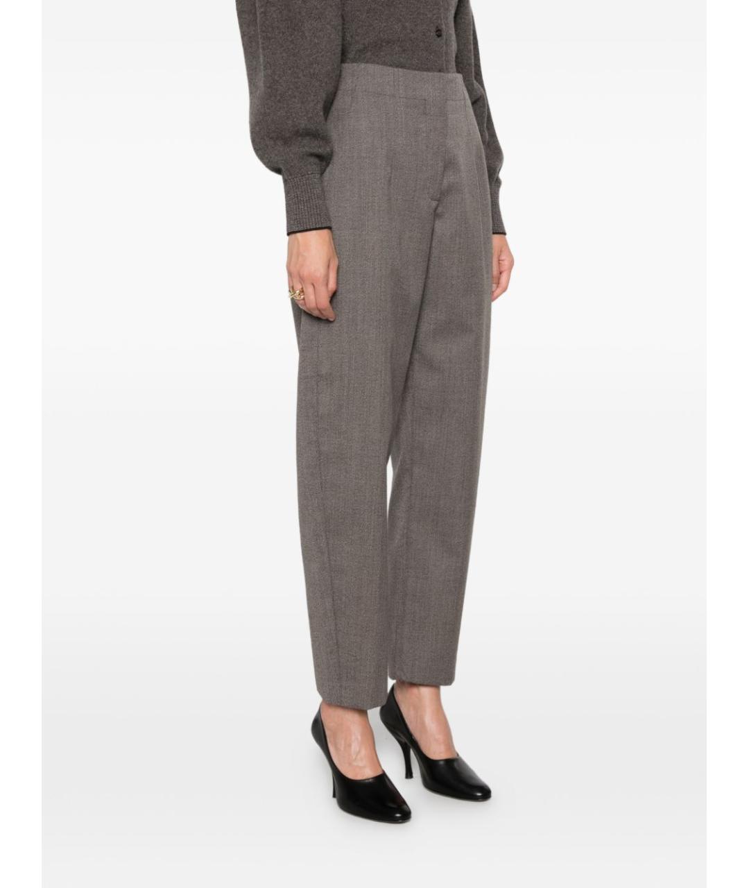 JACQUEMUS Коричневые хлопковые прямые брюки, фото 4