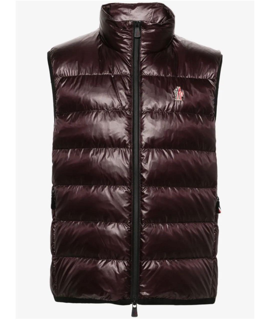 MONCLER Бордовый жилет, фото 5