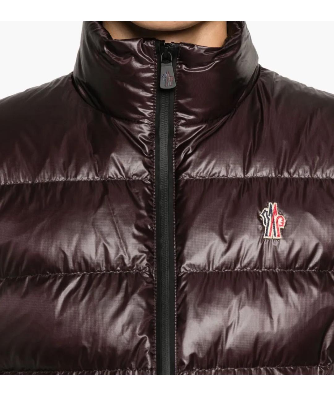 MONCLER Бордовый жилет, фото 2