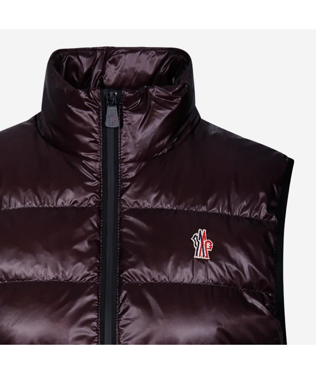 MONCLER Бордовый жилет, фото 3