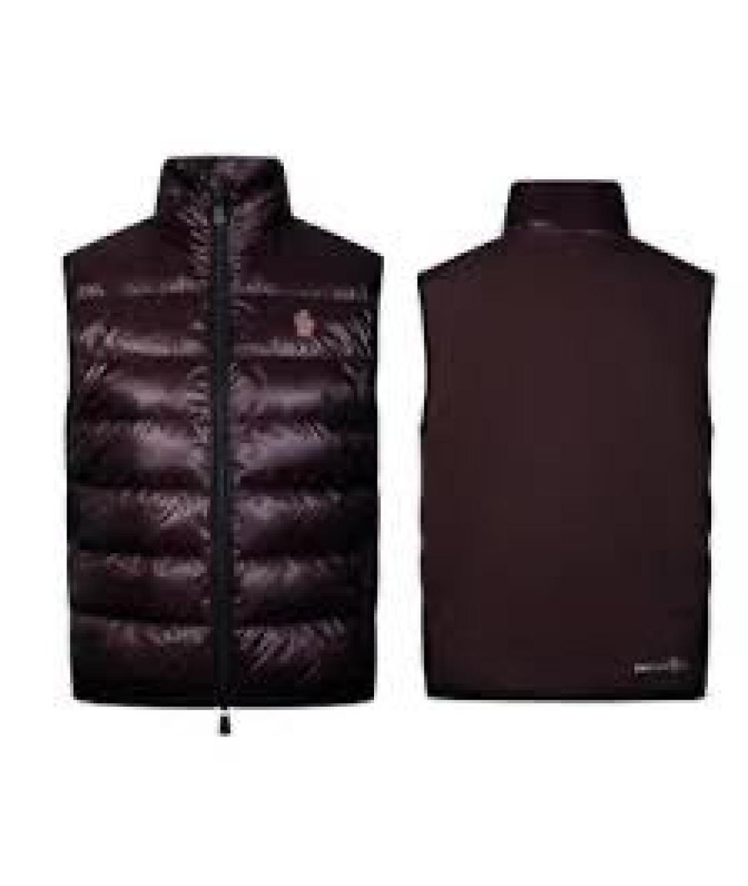 MONCLER Бордовый жилет, фото 4