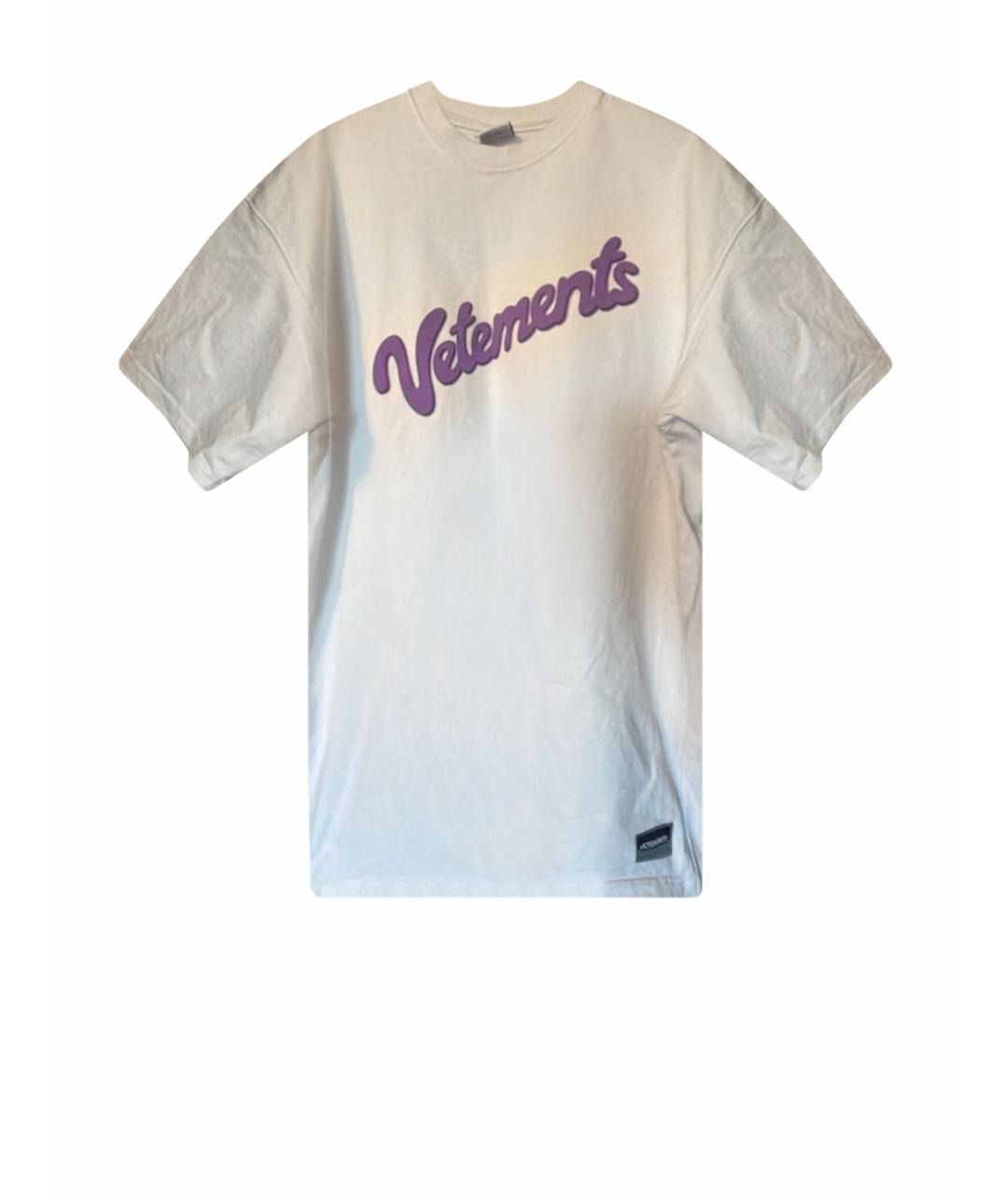 VETEMENTS Белая хлопковая футболка, фото 1