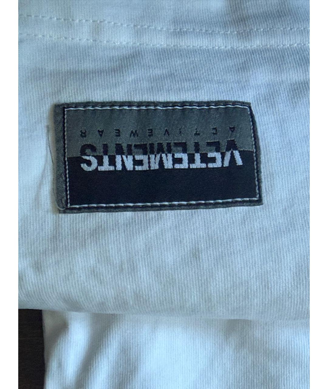 VETEMENTS Белая хлопковая футболка, фото 6