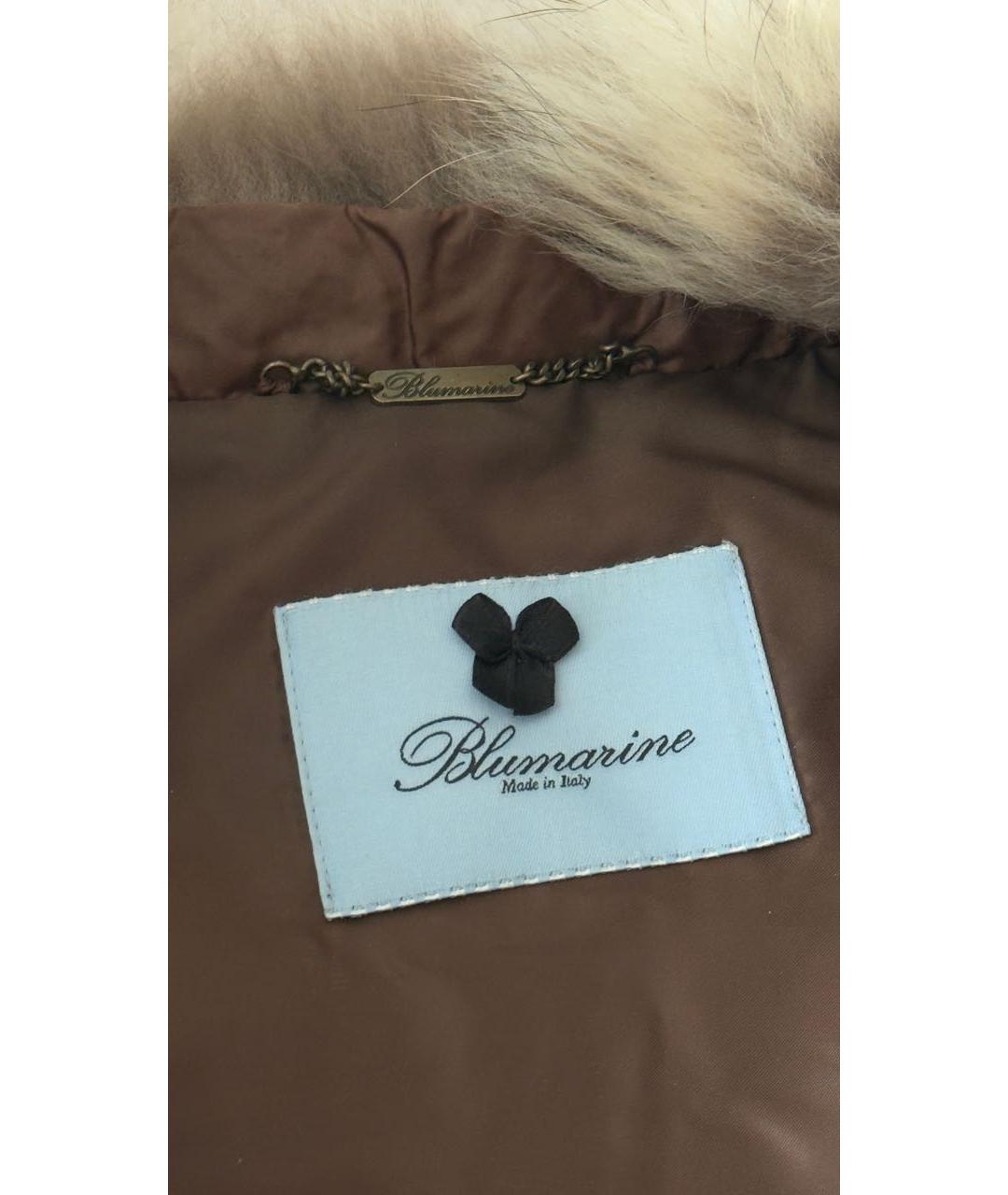 BLUMARINE Коричневая полиамидовая куртка, фото 2