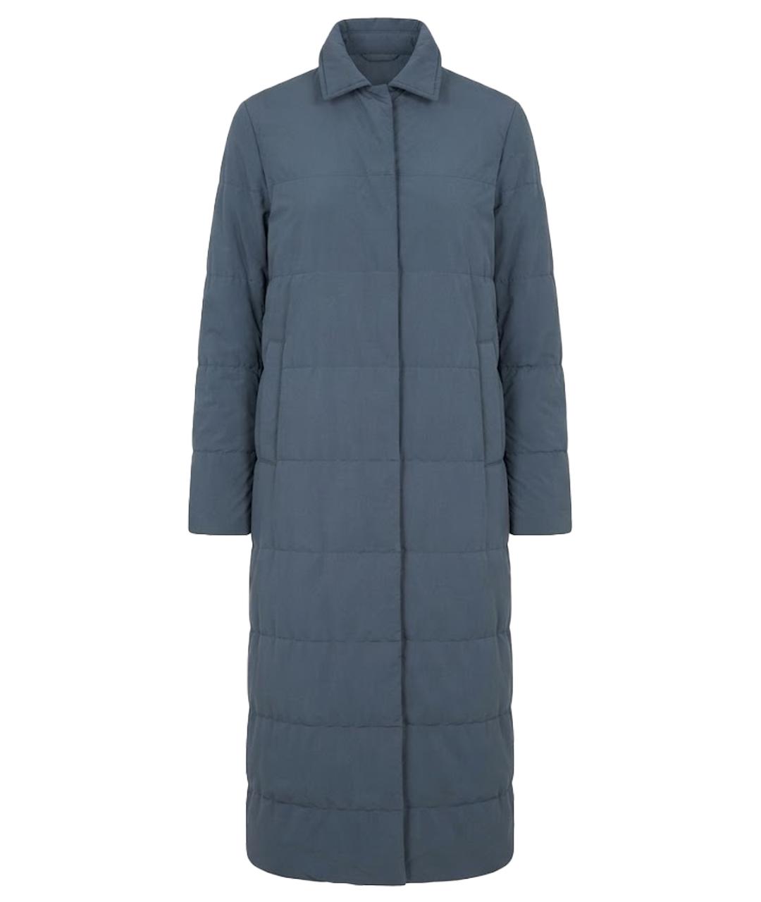 'S MAX MARA Темно-синее полиамидовое пальто, фото 1