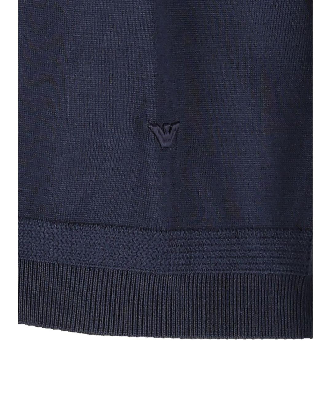 EMPORIO ARMANI Синий шерстяной джемпер / свитер, фото 3