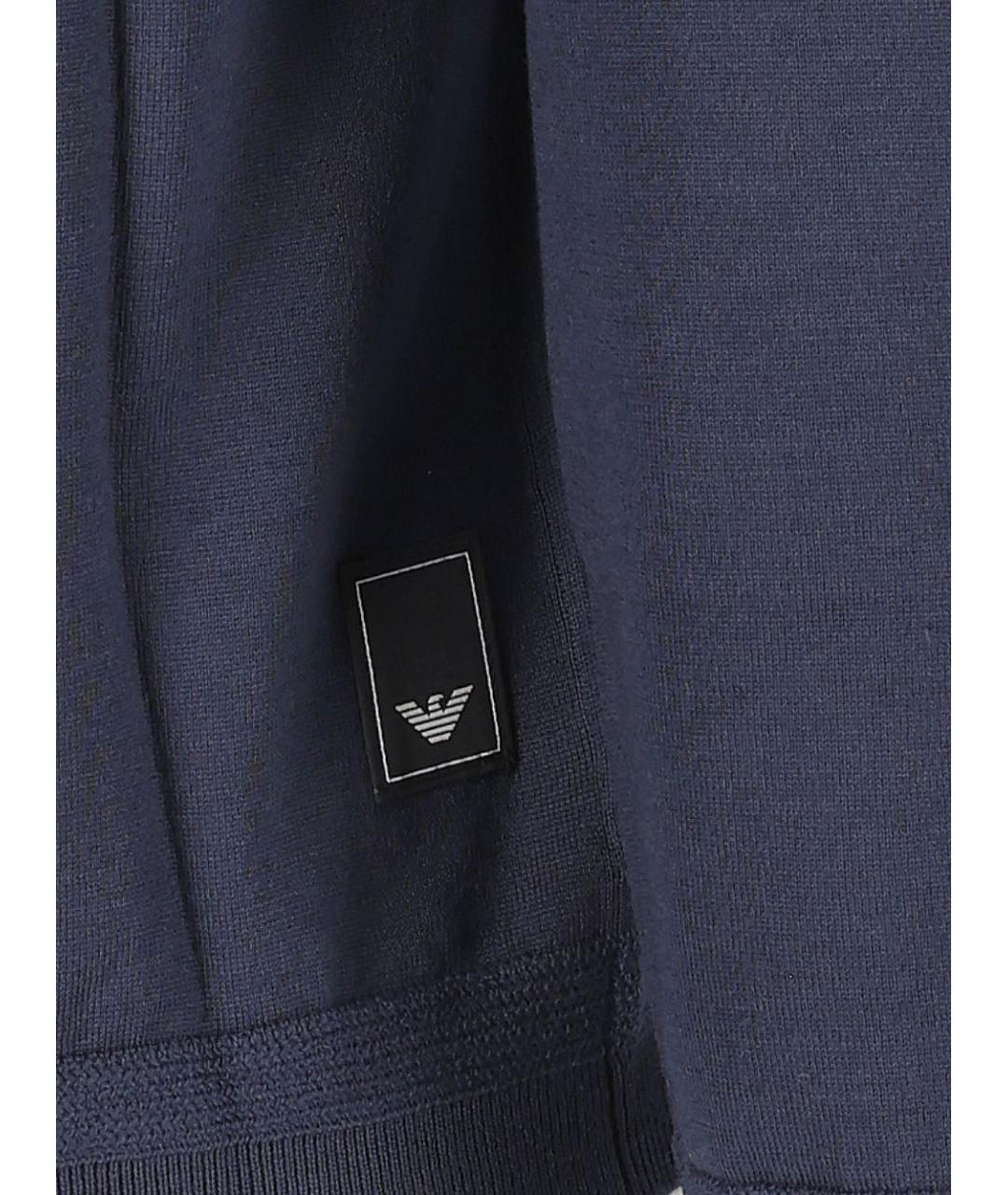 EMPORIO ARMANI Синий шерстяной джемпер / свитер, фото 4