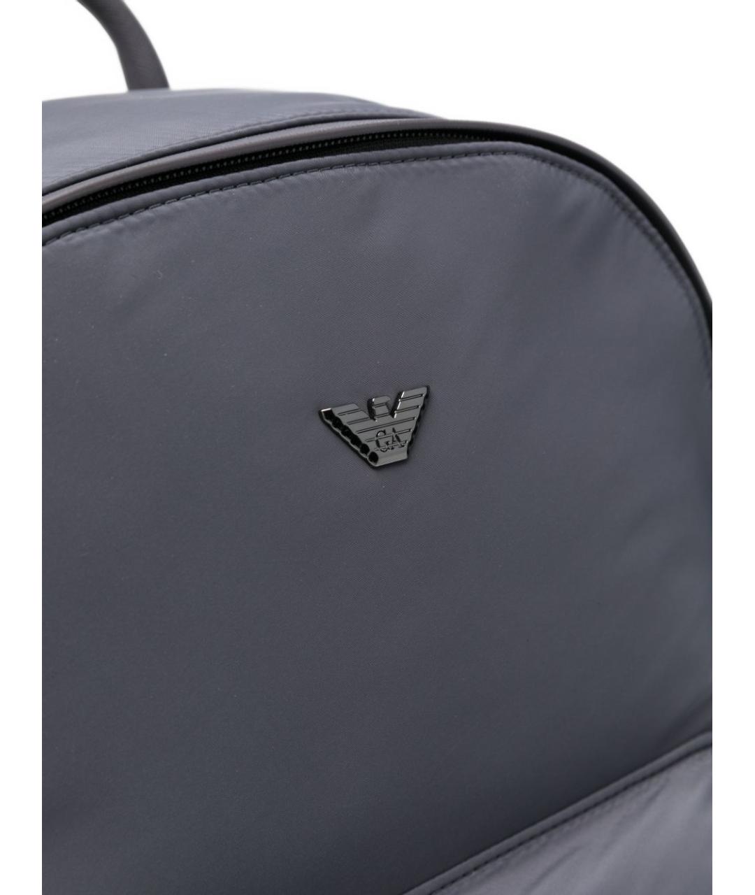 EMPORIO ARMANI Серый синтетический рюкзак, фото 4