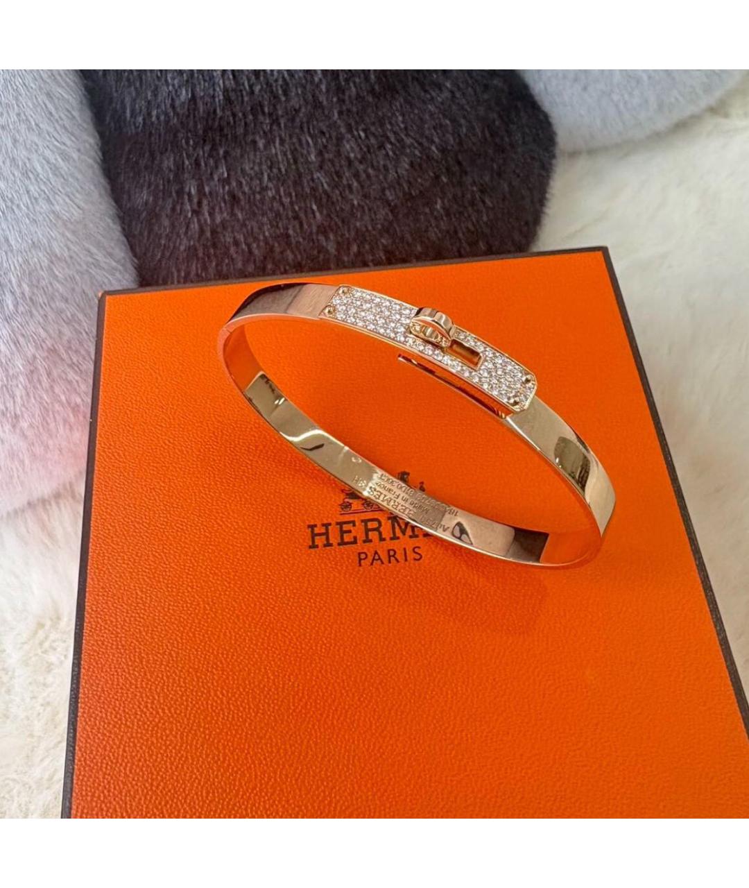 HERMES Золотой браслет из розового золота, фото 2