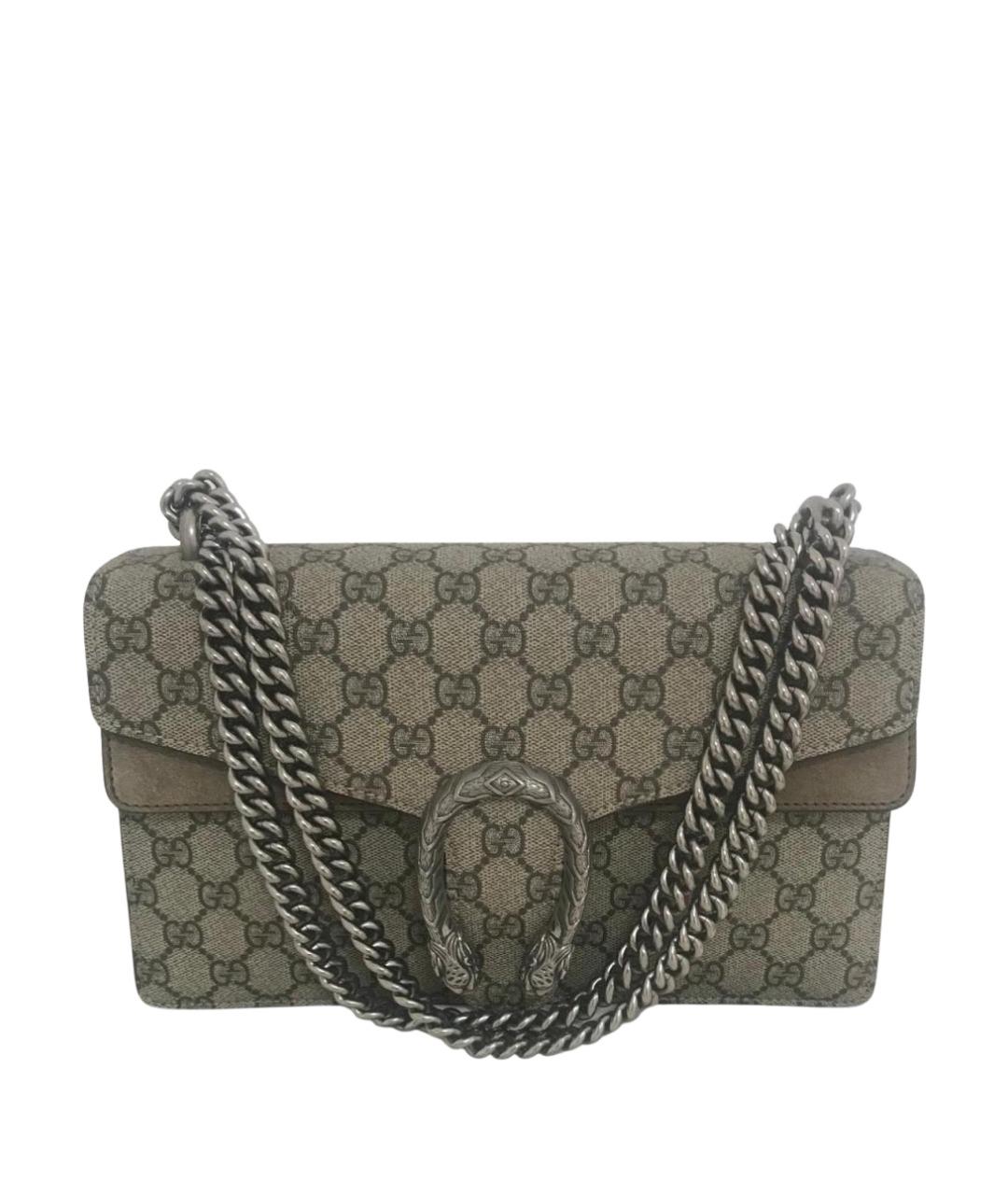 GUCCI Бежевая замшевая сумка через плечо, фото 1