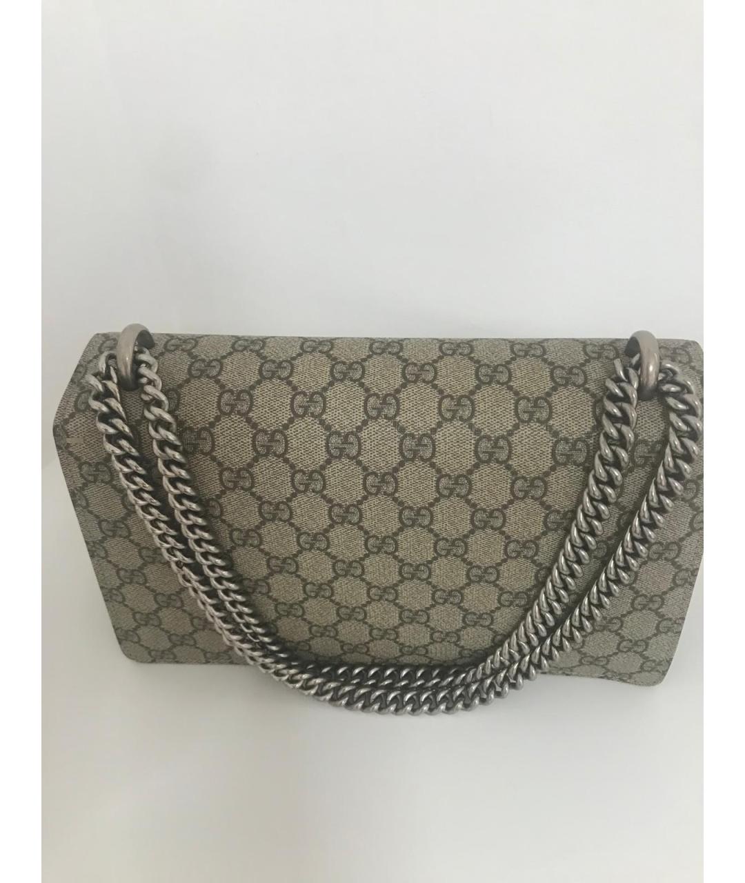GUCCI Бежевая замшевая сумка через плечо, фото 3