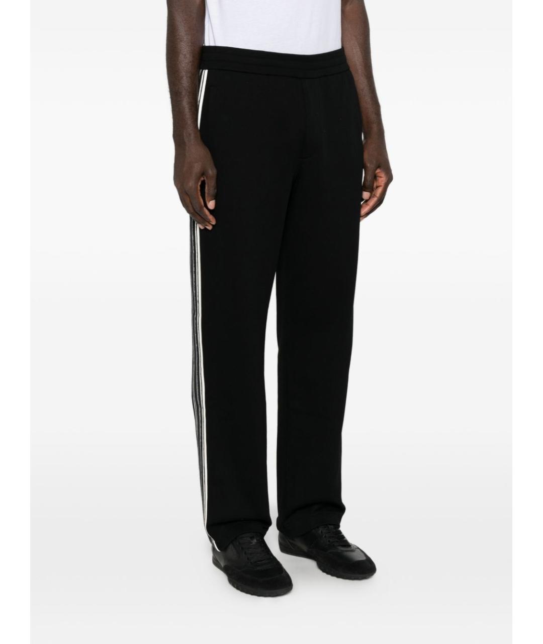 EMPORIO ARMANI Черные хлопковые повседневные брюки, фото 3