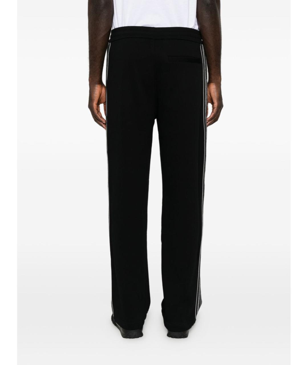 EMPORIO ARMANI Черные хлопковые повседневные брюки, фото 4