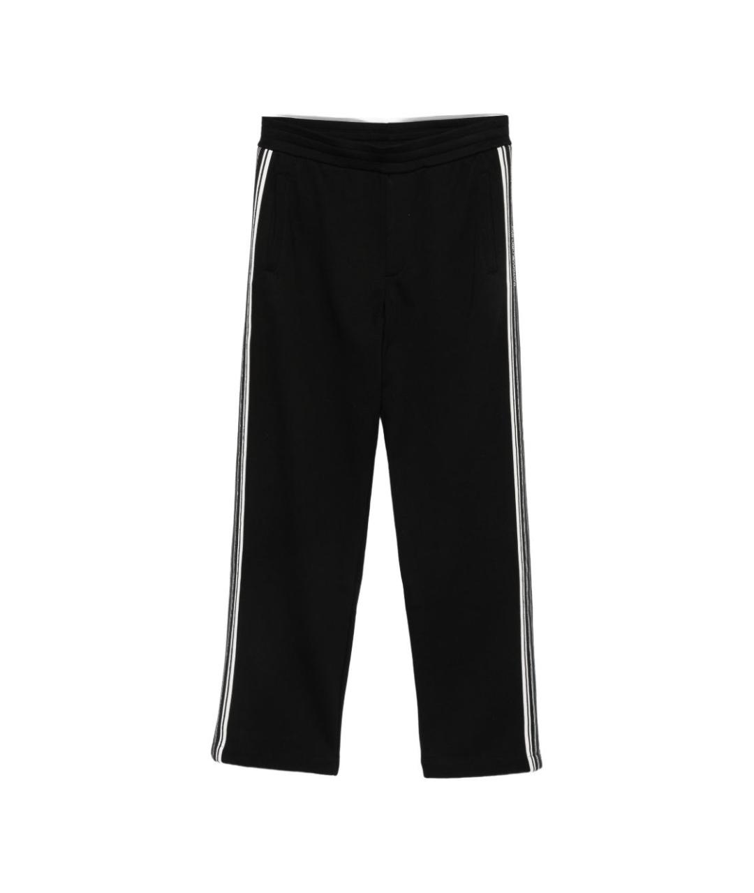 EMPORIO ARMANI Черные хлопковые повседневные брюки, фото 1