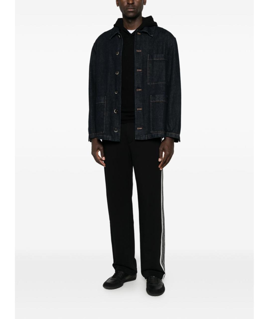 EMPORIO ARMANI Черные хлопковые повседневные брюки, фото 2