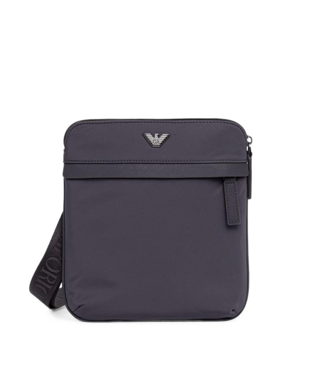 EMPORIO ARMANI Серая синтетическая сумка на плечо, фото 1