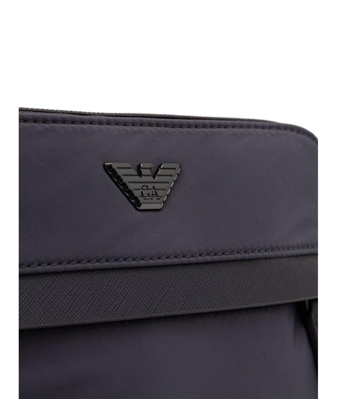 EMPORIO ARMANI Серая синтетическая сумка на плечо, фото 3