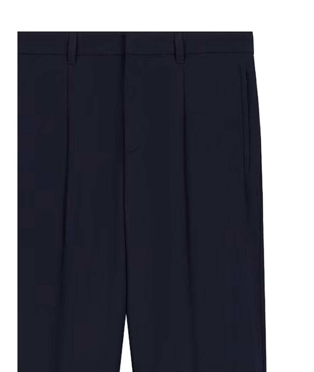 EMPORIO ARMANI Синие полиэстеровые повседневные брюки, фото 2