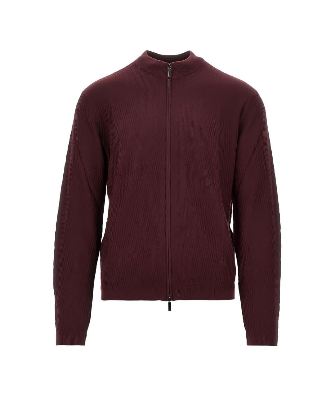 EMPORIO ARMANI Бордовый шерстяной джемпер / свитер, фото 1