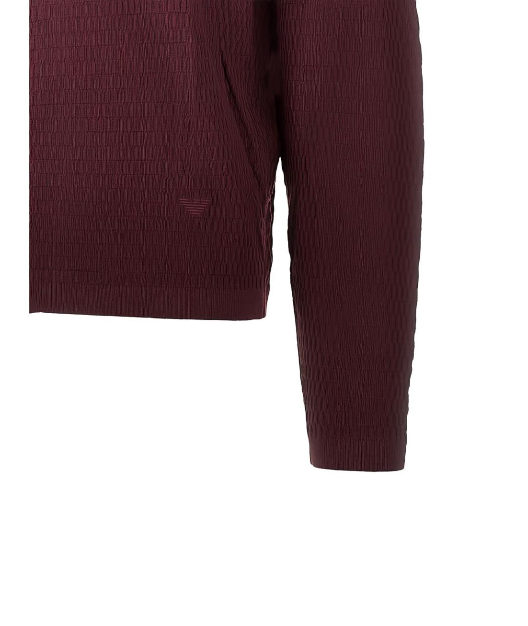 EMPORIO ARMANI Бордовый шерстяной джемпер / свитер, фото 2