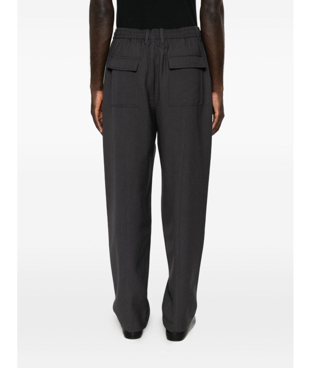 EMPORIO ARMANI Серые шерстяные повседневные брюки, фото 4
