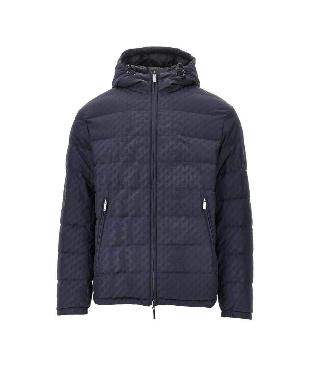 EMPORIO ARMANI Синяя полиамидовая куртка, фото 1