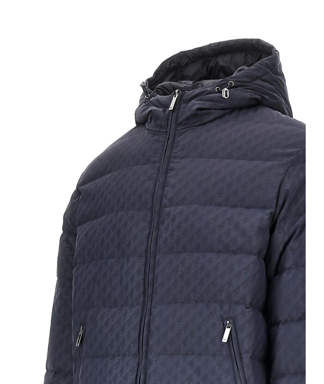 EMPORIO ARMANI Синяя полиамидовая куртка, фото 2