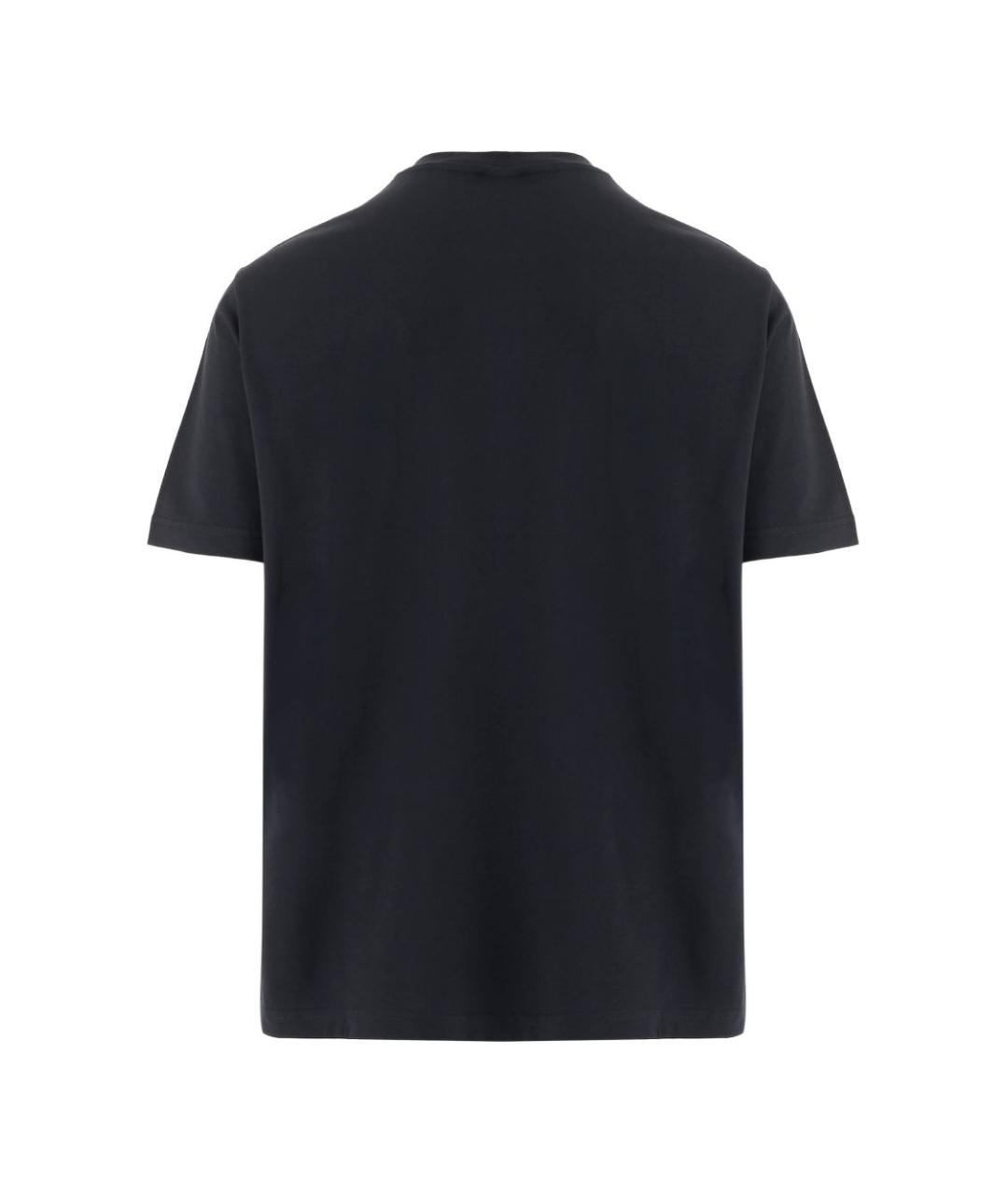 EMPORIO ARMANI Синяя хлопковая футболка, фото 2
