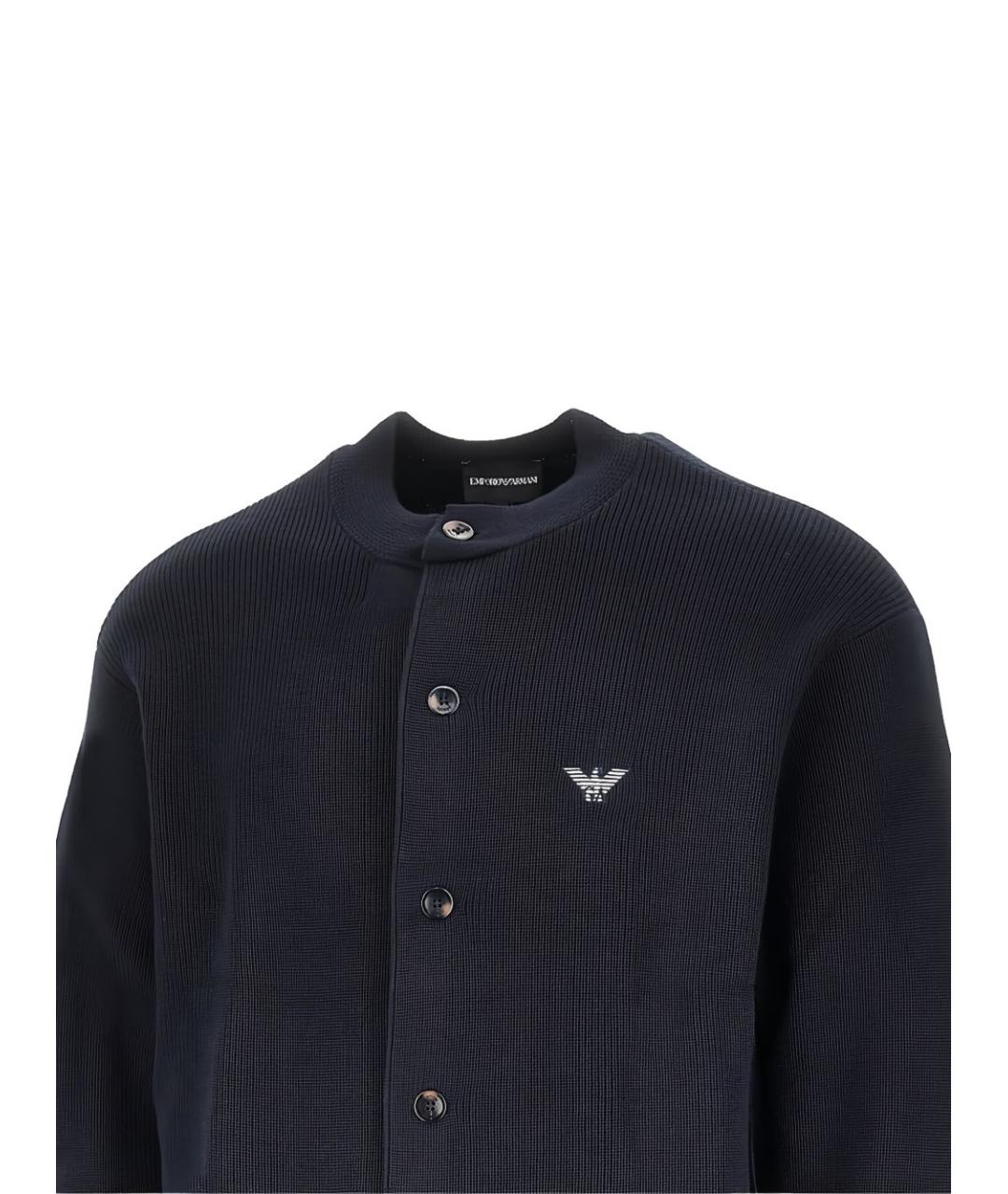 EMPORIO ARMANI Синий хлопковый джемпер / свитер, фото 2