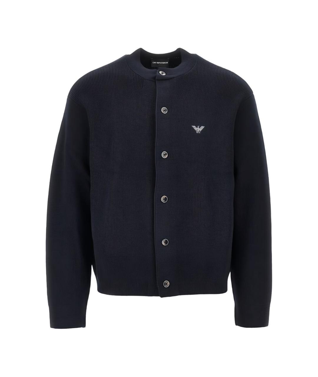 EMPORIO ARMANI Синий хлопковый джемпер / свитер, фото 1