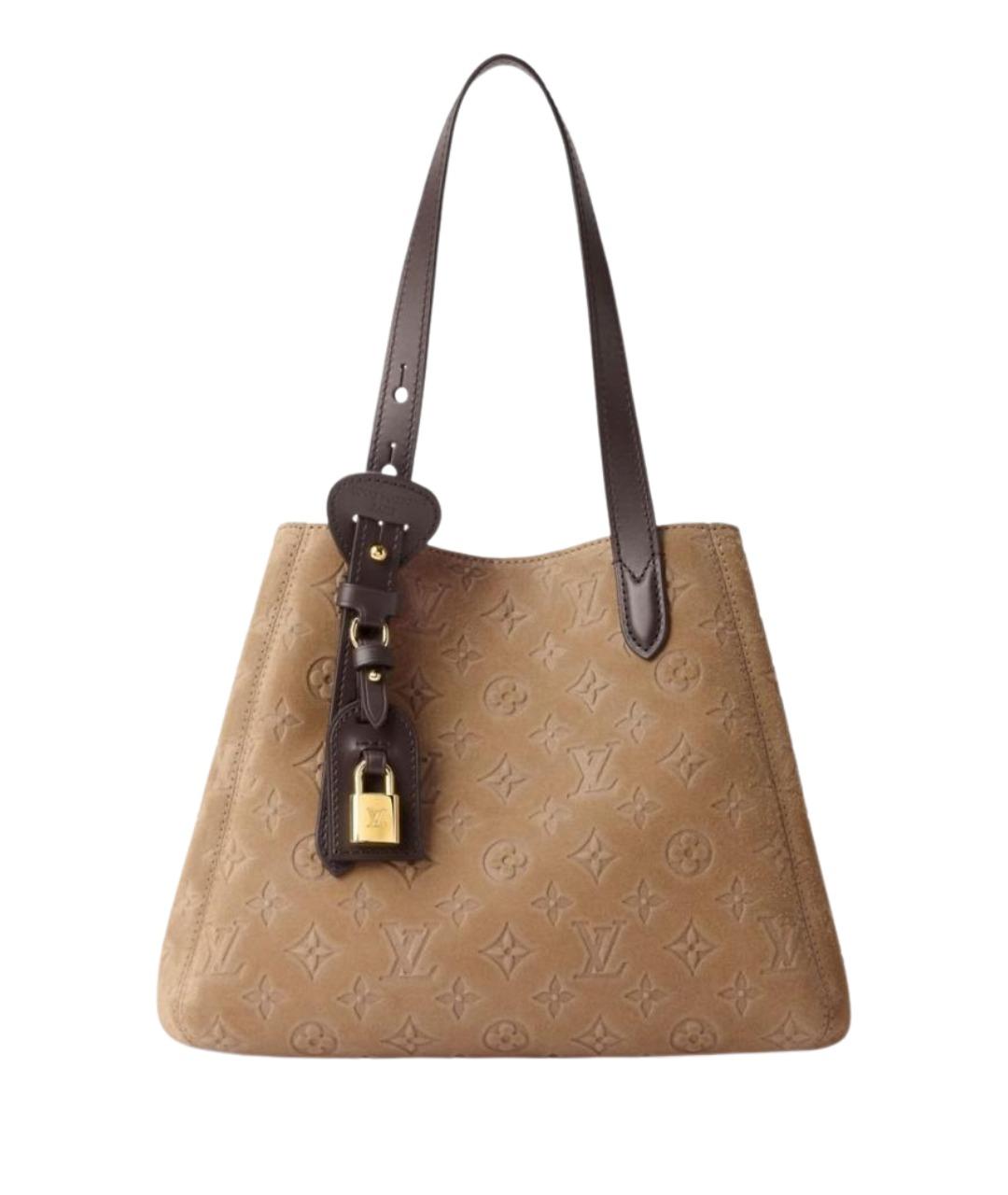 LOUIS VUITTON Бежевая замшевая сумка через плечо, фото 1