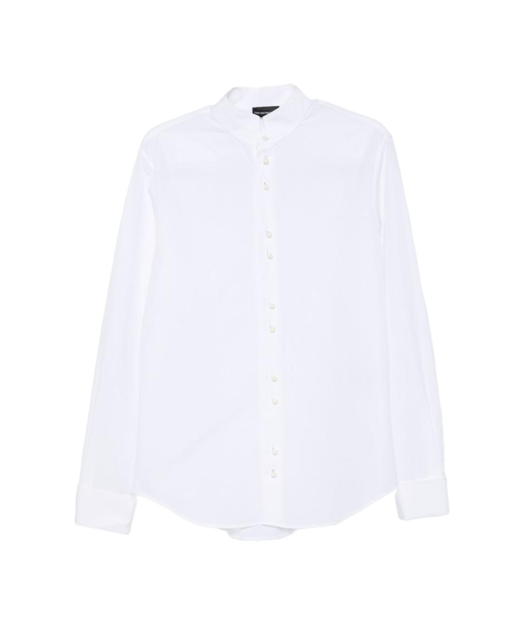 EMPORIO ARMANI Белая хлопковая классическая рубашка, фото 1