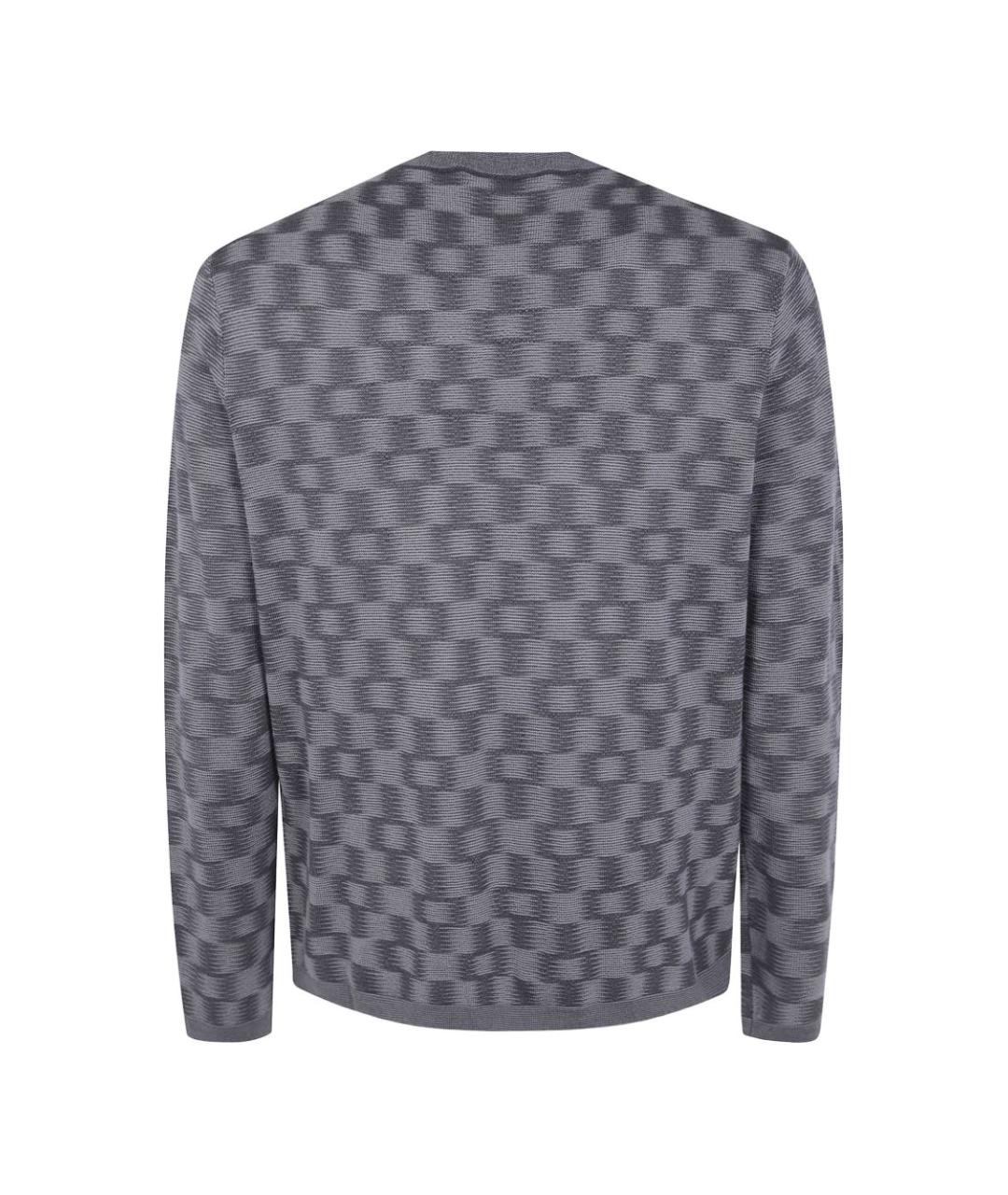 EMPORIO ARMANI Серый шерстяной джемпер / свитер, фото 2