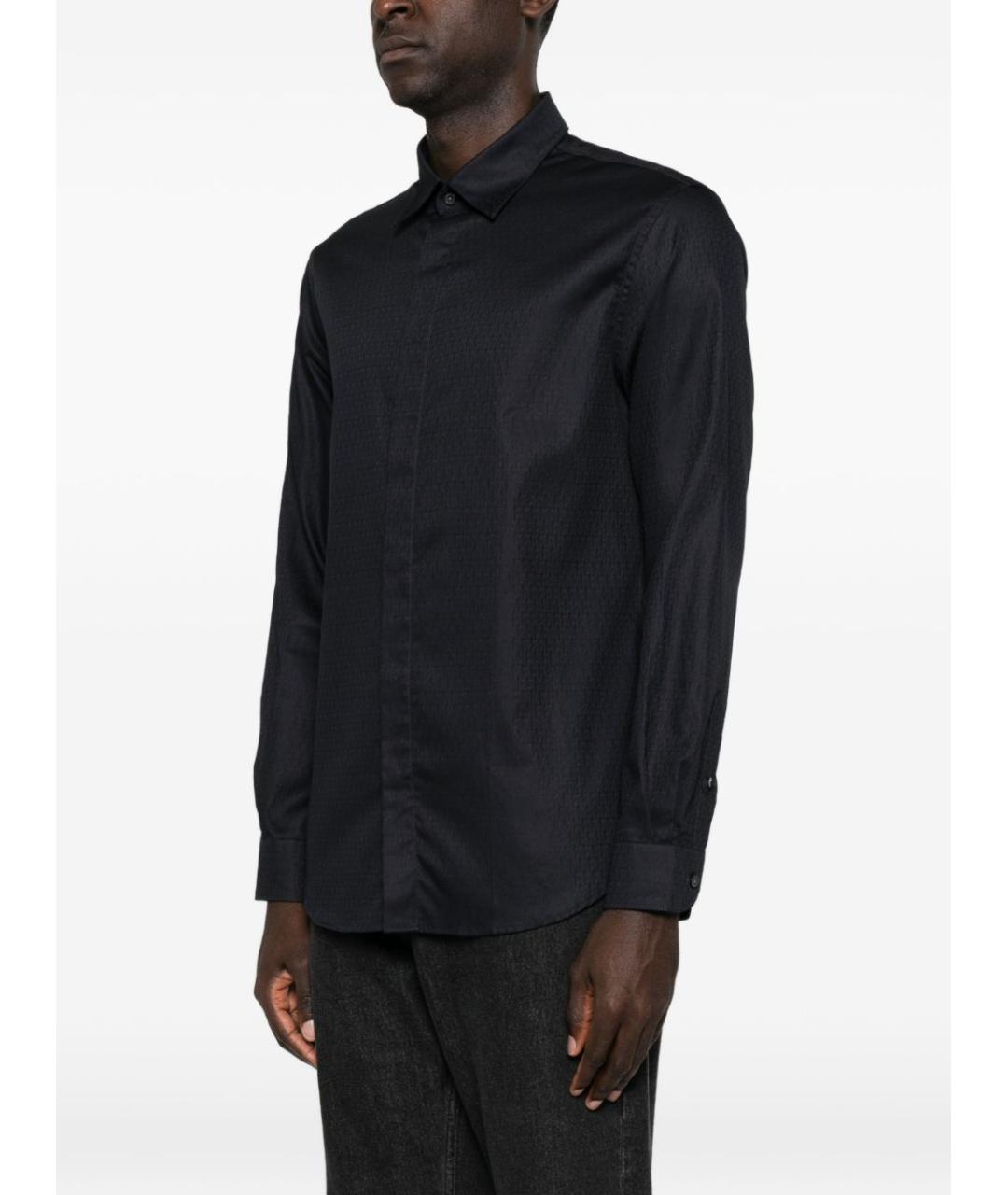 EMPORIO ARMANI Синяя хлопковая классическая рубашка, фото 3