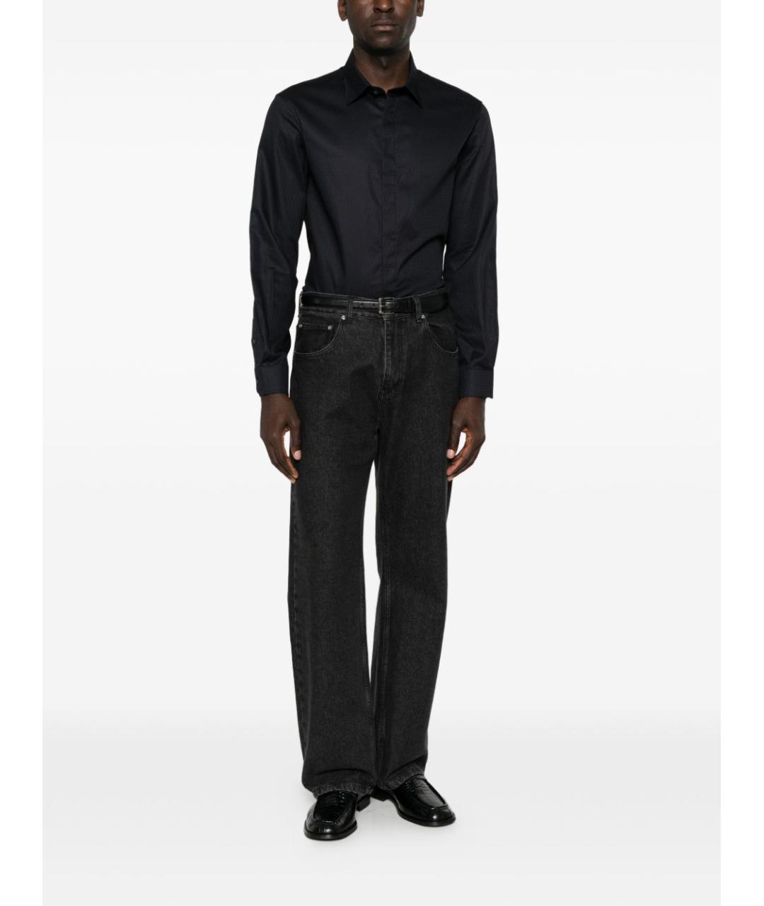 EMPORIO ARMANI Синяя хлопковая классическая рубашка, фото 4