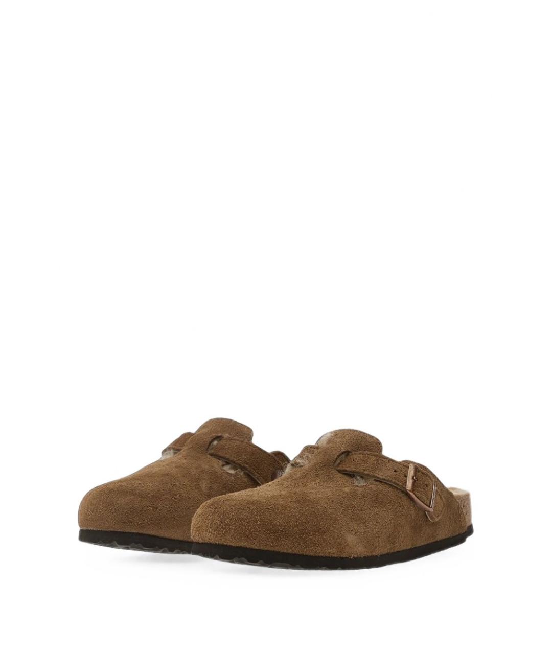 BIRKENSTOCK Коричневые замшевые сандалии, фото 5