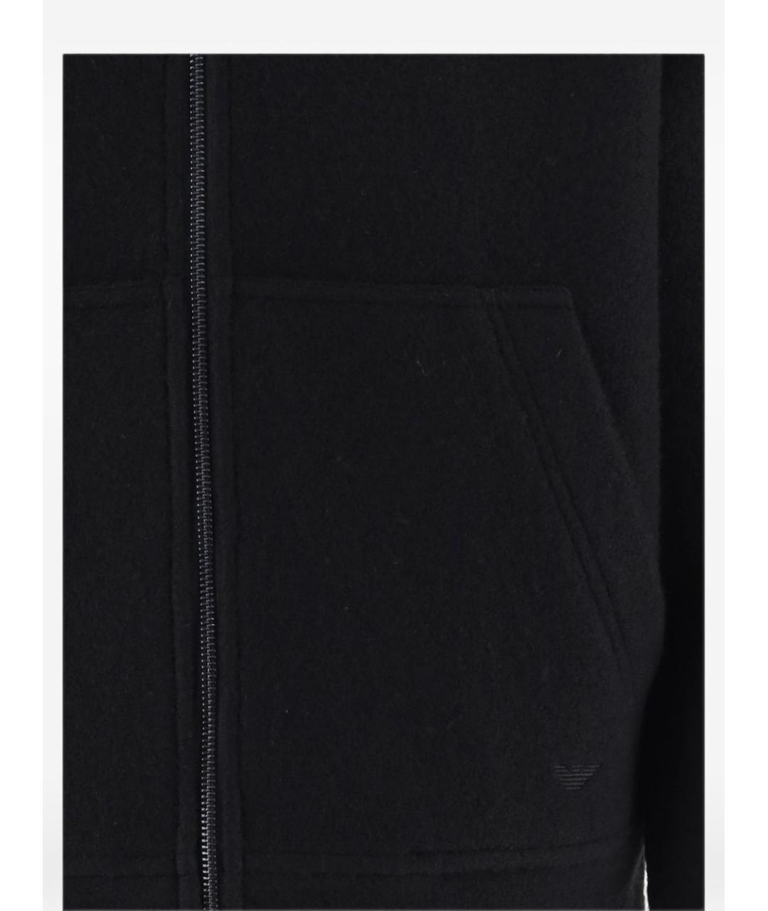 EMPORIO ARMANI Черная шерстяная куртка, фото 3