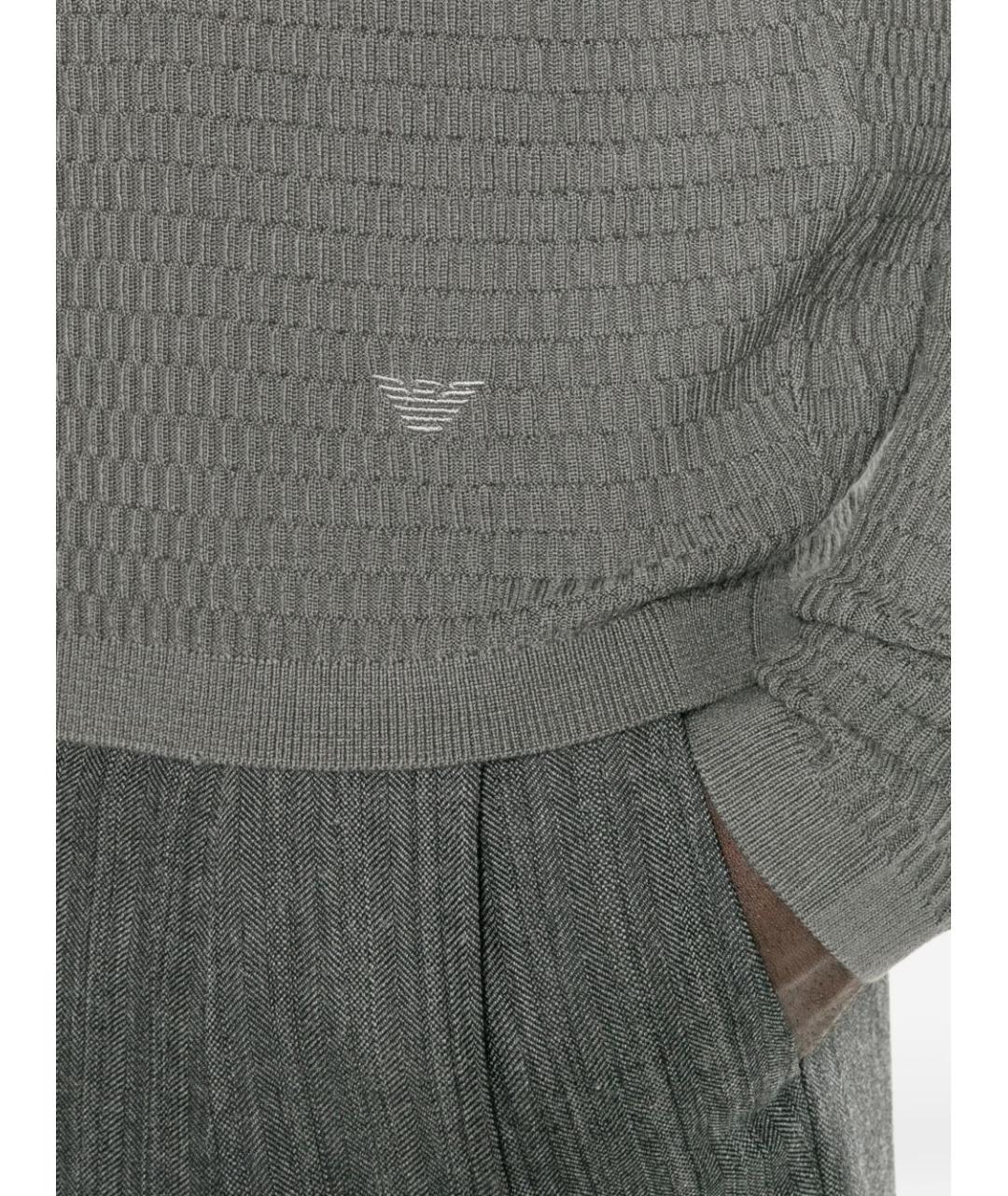 EMPORIO ARMANI Серый шерстяной кардиган, фото 5