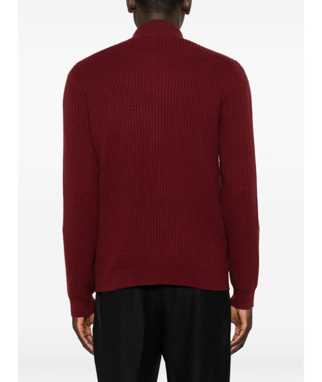 EMPORIO ARMANI Бордовый кашемировый джемпер / свитер, фото 4